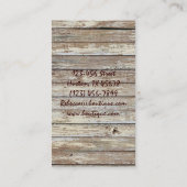 納屋の木製の素朴なパン屋チョコレートカップケーキ 名刺 (裏面)