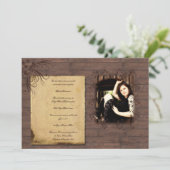 納屋の木製の美しいの卒業の発表 招待状 (スタンド正面)