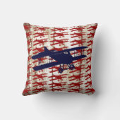 納屋の木製の航空ギフトのヴィンテージの複葉機 クッション (裏面)