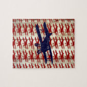 納屋の木製の航空ギフトのヴィンテージの複葉機 ジグソーパズル (横)