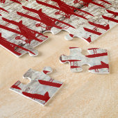 納屋の木製の航空ギフトのヴィンテージの複葉機 ジグソーパズル (側面)