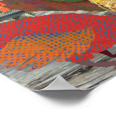 納屋の猫が昼寝をする ポスター (角)