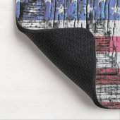 納屋の皮の色彩の鮮やかで愛国心が強い米国旗 マウスパッド (コーナー)