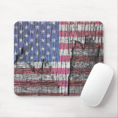 納屋の皮の色彩の鮮やかで愛国心が強い米国旗 マウスパッド (マウス)