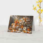 納屋の秋のカボチャとタムに感謝祭 カード (黄色い花)