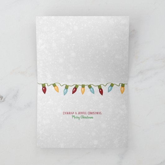 納屋の窓のサンタクロース シーズンカード (内部)