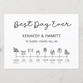 納屋の結婚式の日タイムラインプログラム プログラム