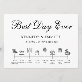 納屋の結婚式の日タイムラインプログラム プログラム