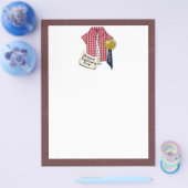 納屋の背景を持つ父の日赤シャツ チラシ (シングル)