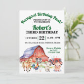 納屋の誕生日パーティー 招待状 (スタンド正面)