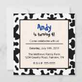 『納屋の誕生日』- 農場をテーマにした招待状 招待状 (裏面)