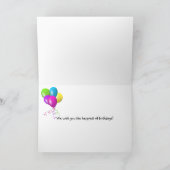 納屋の黄色い雛の誕生日 カード (内部)