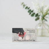 納屋は鶏の卵の名刺を育てました 名刺 (スタンド正面)