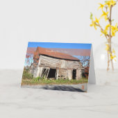 納屋を崩壊させる「今こそ」 カード (黄色い花)