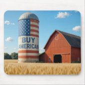 納屋サイロのアメリカ国旗 マウスパッド (正面)