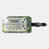 納屋サービス犬写真付き身分証明書 ラゲッジタグ (裏面横)