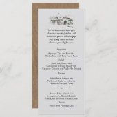 納屋スケッチカントリーウェディングメニュー メニュー (正面/裏面)