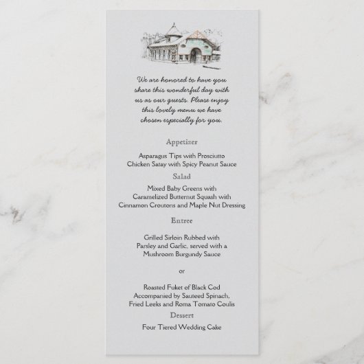 納屋スケッチカントリーウェディングメニュー メニュー (正面)