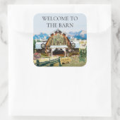 納屋ステッカーへようこそ スクエアシール (バッグ)