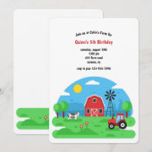 納屋パーティー誕生日 招待状 (正面/裏面)