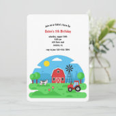 納屋パーティー誕生日 招待状 (スタンド正面)