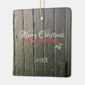 納屋フォトホースファームからのメリークリスマス セラミックオーナメント (左)