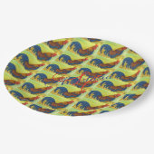 納屋ヤードおもしろいロースターモノグラムパーティー ペーパープレート (アングル)