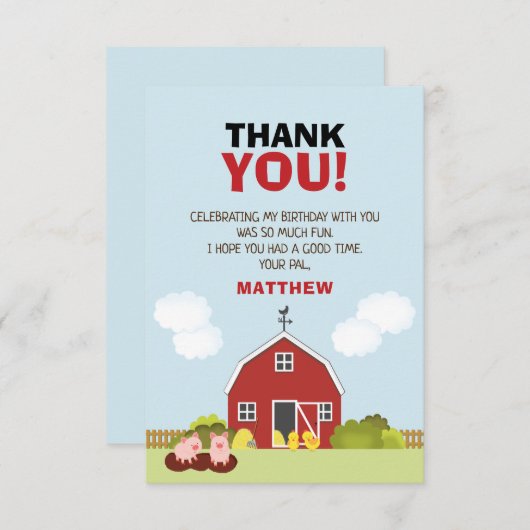 納屋周囲の庭ありがとう 招待状 (正面/裏面)