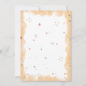 納屋周囲の庭おもしろい農場動物誕生日招待状 招待状 (裏面)