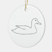 納屋周囲の庭のアヒル セラミックオーナメント (左)