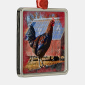 納屋周囲の庭のオンドリを持つ優れた飾り金具 メタルオーナメント (右)