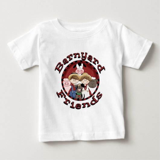 納屋周囲の庭の友人のTシャツおよびギフト ベビーTシャツ (正面)