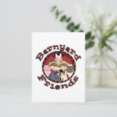 納屋周囲の庭の友人のTシャツおよびギフト ポストカード (スタンド正面)