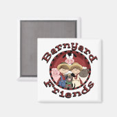 納屋周囲の庭の友人のTシャツおよびギフト マグネット (正面/裏面)