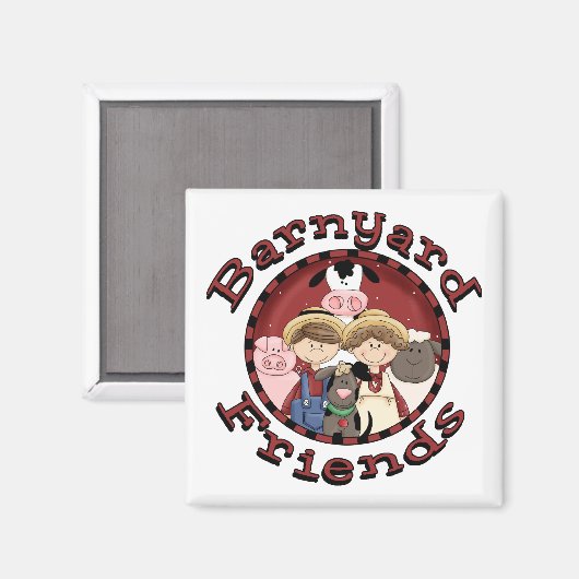 納屋周囲の庭の友人のTシャツおよびギフト マグネット (正面/裏面)