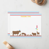 納屋周囲の庭の平たい箱はノート感謝していしています ノートカード (正面/裏面インサイチュ)