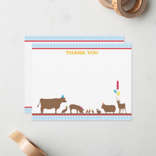 納屋周囲の庭の平たい箱はノート感謝していしています ノートカード (正面/裏面インサイチュ)