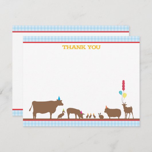 納屋周囲の庭の平たい箱はノート感謝していしています ノートカード (正面/裏面)