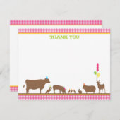 納屋周囲の庭の平たい箱はノート感謝していしています ノートカード (正面/裏面)