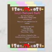 納屋周囲の庭の強打 招待状 (正面/裏面)