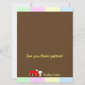 納屋周囲の庭の強打 招待状 (裏面)