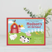 納屋周囲の庭の招待状/家畜の招待状 招待状 (スタンド正面)