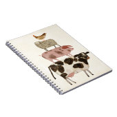 納屋周囲の庭の芽 – 牛、豚、羊、鶏 ノートブック (右側)