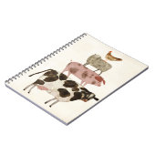 納屋周囲の庭の芽 – 牛、豚、羊、鶏 ノートブック (左側)