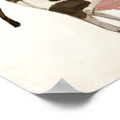 納屋周囲の庭の芽 – 牛、豚、羊、鶏 ポスター (角)