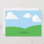 納屋周囲の庭の誕生日の家畜は写真との感謝していしています サンキューカード (裏面)