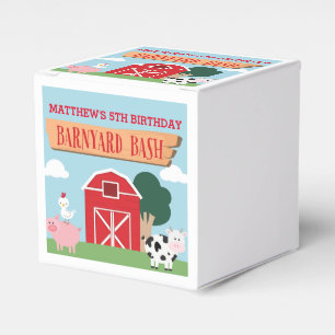 納屋周囲の庭の誕生日の強打かパーティー フェイバーボックス