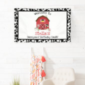 納屋周囲の庭の誕生日の旗! 横断幕 (インサイチュ)