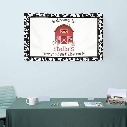 納屋周囲の庭の誕生日の旗! 横断幕 (トレードショー)