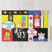 納屋周囲の庭アニマルバースデーパーティーランチョンマット紙パッド ペーパーパッド (インサイチュ)